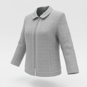 Bonmarché Women's Light Grey Zip-Up Jacket