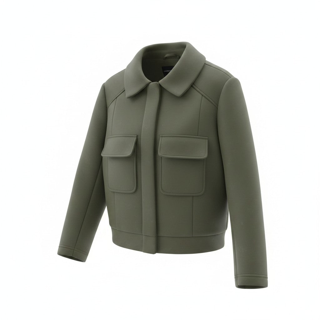 Dorothy Perkins Women's Khaki Utility Cropped Jacket – UK Return