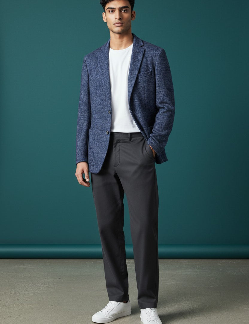 Charles Tyrwhitt men's blue herringbone blazer UK brand Pakistan