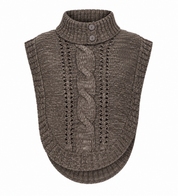 Fabulous Forever Brown Cable Knit Poncho