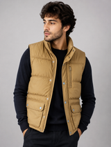 Easy Premium Clothing Men's Camel Puffer Gilet Jacket