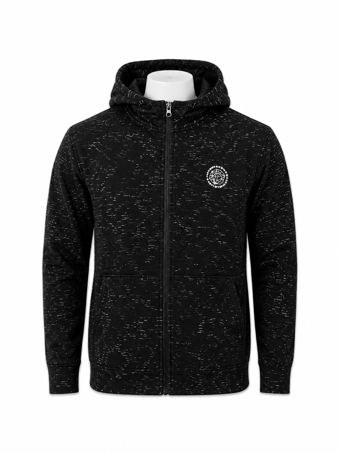 F&F Men's Black Zip-Up Hoodie