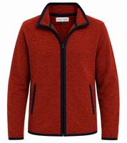 George Men's Maroon Full Zip Fleece Jacket