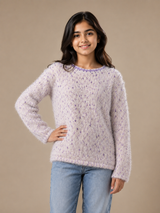 Tammy Girl Girls Lavender Fuzzy Knit Sweater