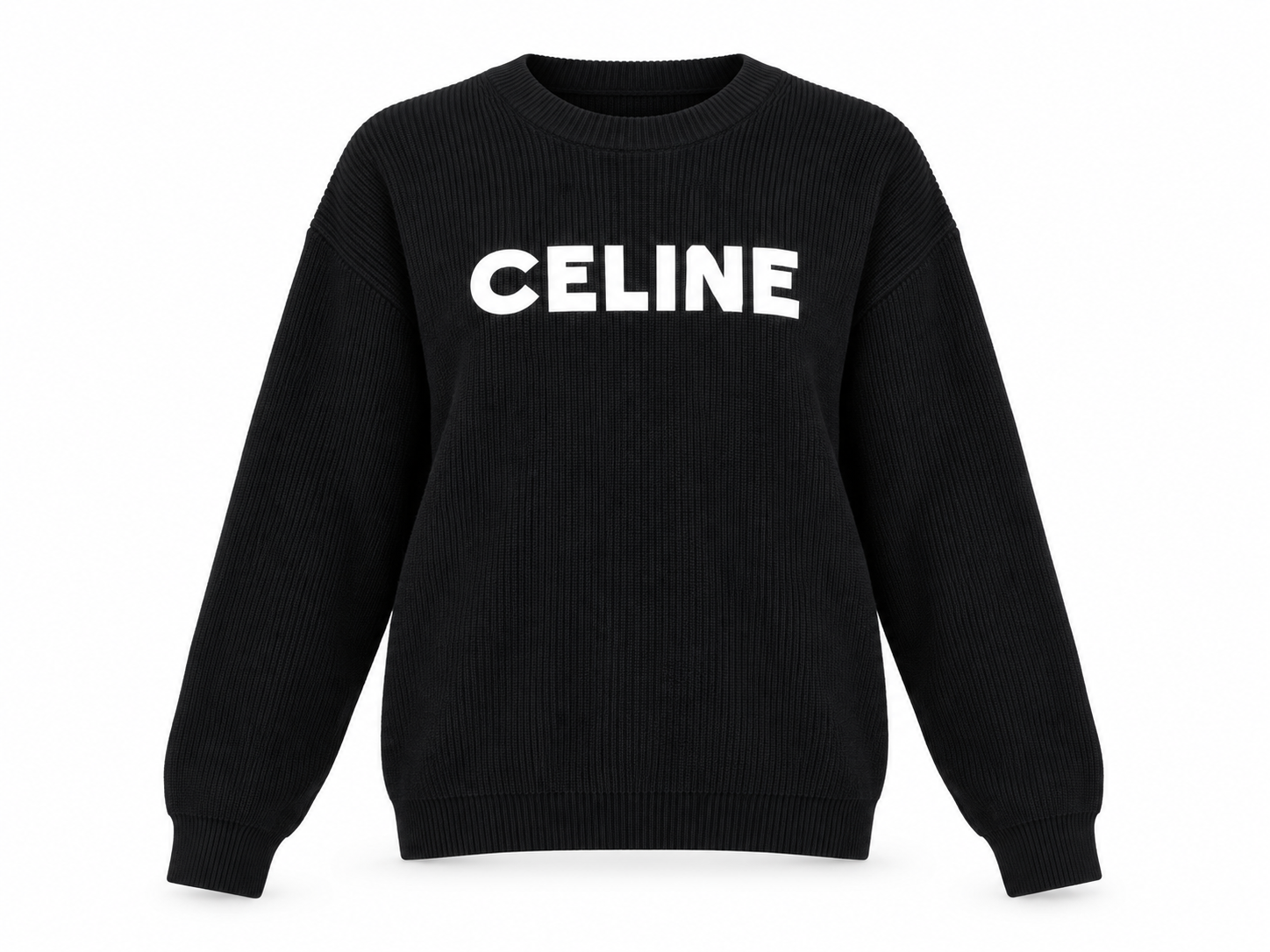 CELINE women Black Logo Knit Jumper