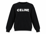 CELINE women Black Logo Knit Jumper