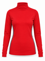 Marks & Spencer women Red Turtleneck Long Sleeve Top