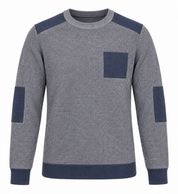 George women  Grey Knit Jumper with Navy Contrast Details
