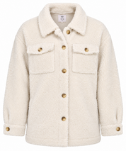 F&F Girl Cream Teddy Sherpa Jacket
