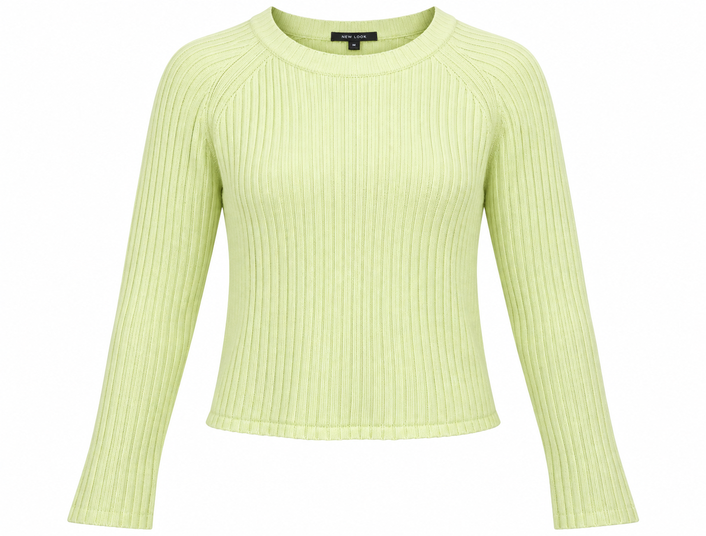 NEW LOOK Women Lime Green Ribbed Knit Long Sleeve Jumper