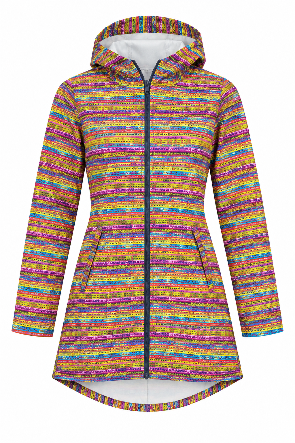 Denim CO Women Multicolour Hooded Zip-Up Jacket