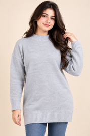 PRIMARK Women Grey Longline Knit Jumper