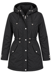 GEORGE Women Black Hooded Parka Jacket