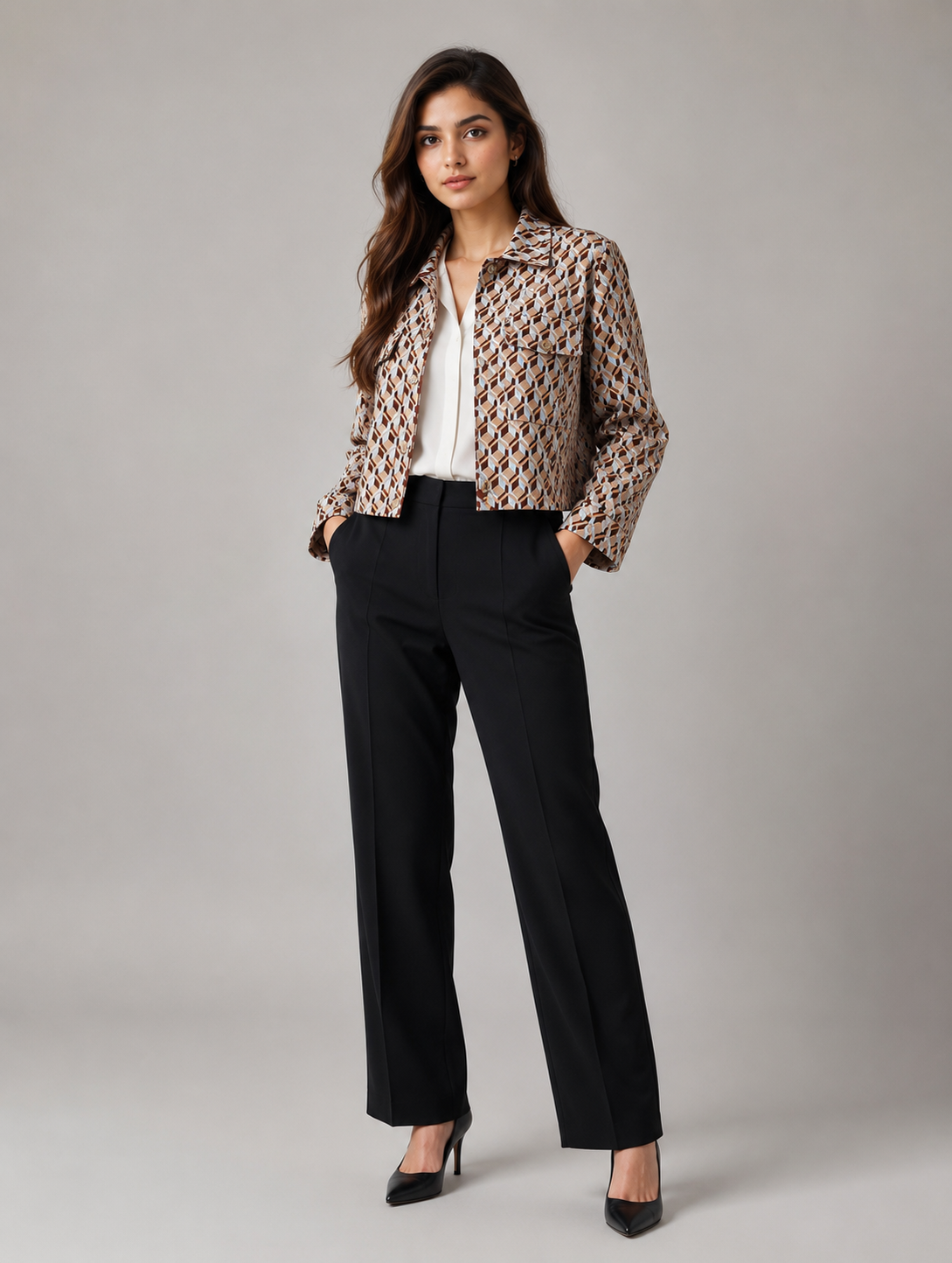 PRIMARK Women's Geometric Print Jacket