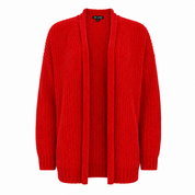 Shop the GEO LONDON Women's Red Chenille Knit Cardigan. Soft, warm, and stylish open-front sweater featuring a relaxed fit, long sleeves, and premium comfort for everyday wear.