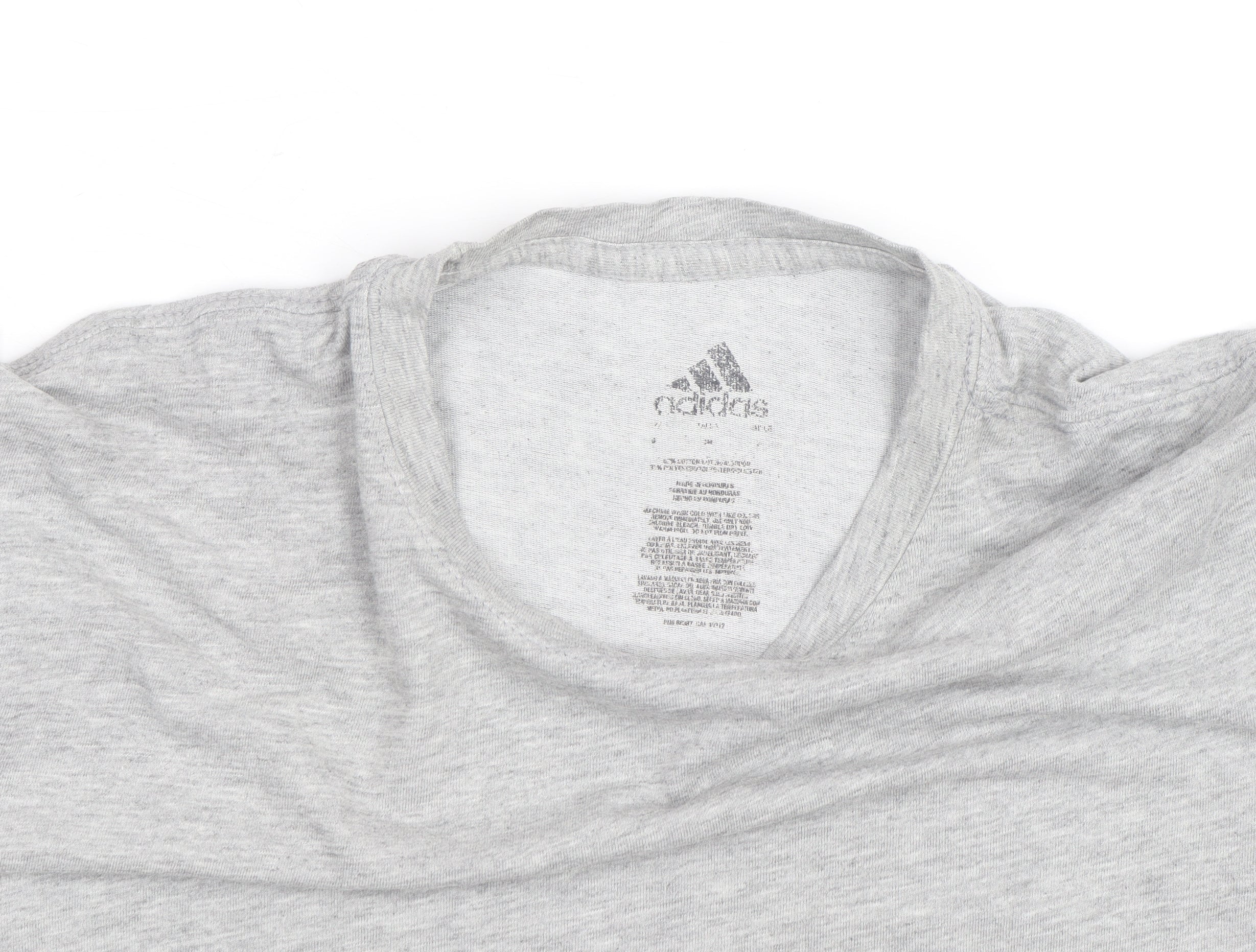 adidas Men's Grey Crew Neck Short Sleeve Regular Fit T-Shirt M