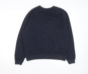 Jack Wills Unisex Adults Blue L Pullover Sweatshirt with Logo Print