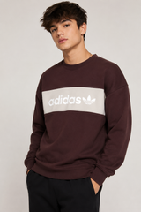 Adidas Burgundy Crew Neck Sweatshirt
