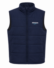   Amazon Navy Quilted Puffer Gilet in UK Size M. Stylish padded bodywarmer with zip fastening, pockets and versatile everyday design.