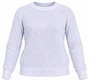 Amazon Women's Light Lavender Ribbed Knit Jumper in UK Size L. Stylish crew neck, long sleeves and textured knit. Perfect for casual winter wear.
