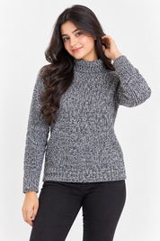  Arista women’s grey marled knit roll neck jumper in UK Size M. Warm, stylish and versatile winter sweater in very good 4-star condition.