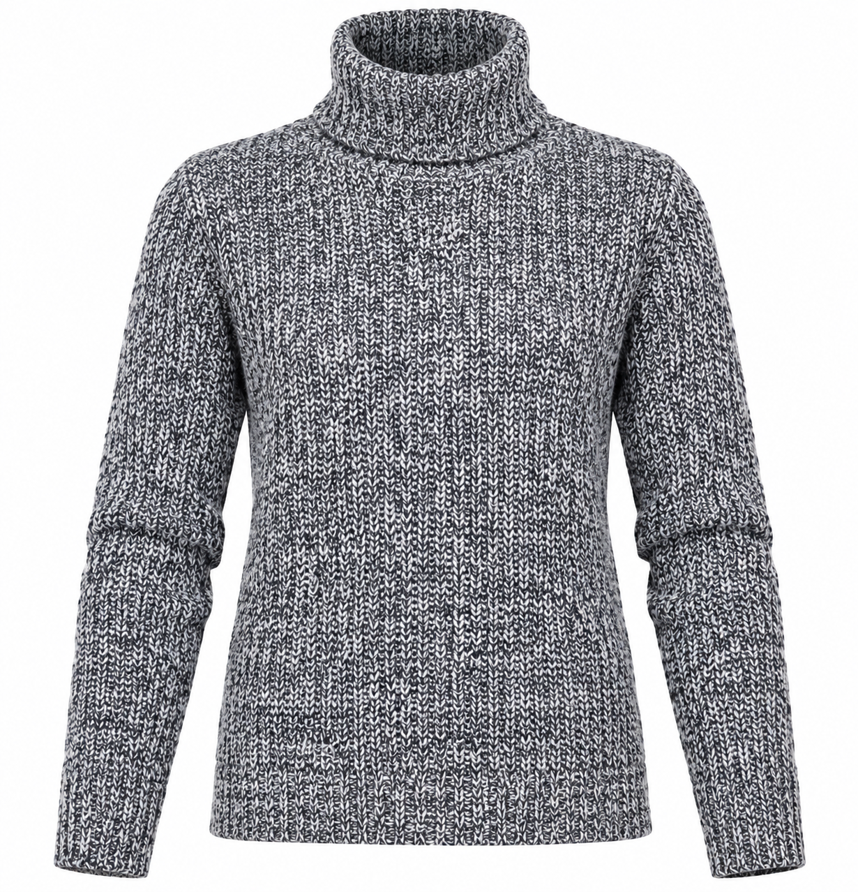 Arista women’s grey marled knit roll neck jumper in UK Size M. Warm, stylish and versatile winter sweater in very good 4-star condition.