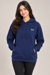 ARMOUR Women Navy Blue Pullover Hoodie