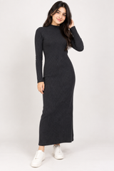 ASOS Girls Black Ribbed Maxi Dress