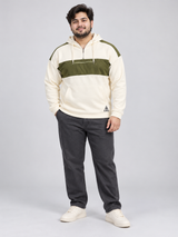 ASOS Men Cream & Olive Colour Block Quarter