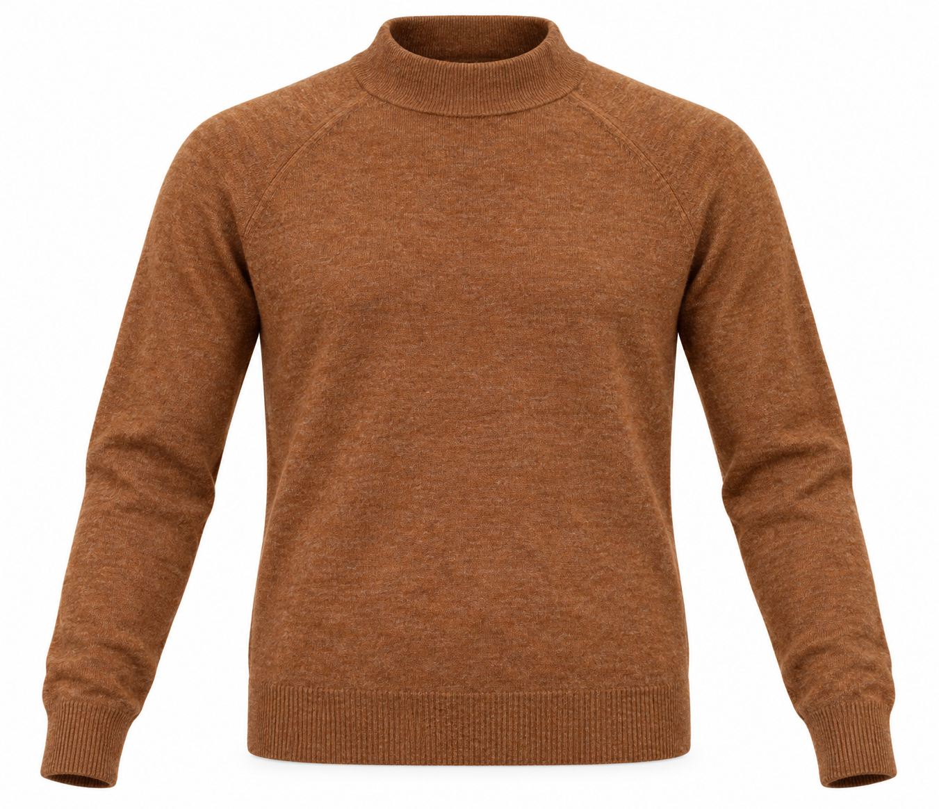   Atmosphere women’s brown mock neck knit jumper in UK size 10, featuring long sleeves and ribbed trims for versatile everyday styling.

