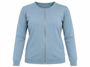  Atmosphere women’s light blue zip-up knit cardigan in UK Size M. A versatile long-sleeve layer for casual, office and everyday wear.