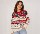 AVENUE Christmas Fair Isle Knitted Jumper