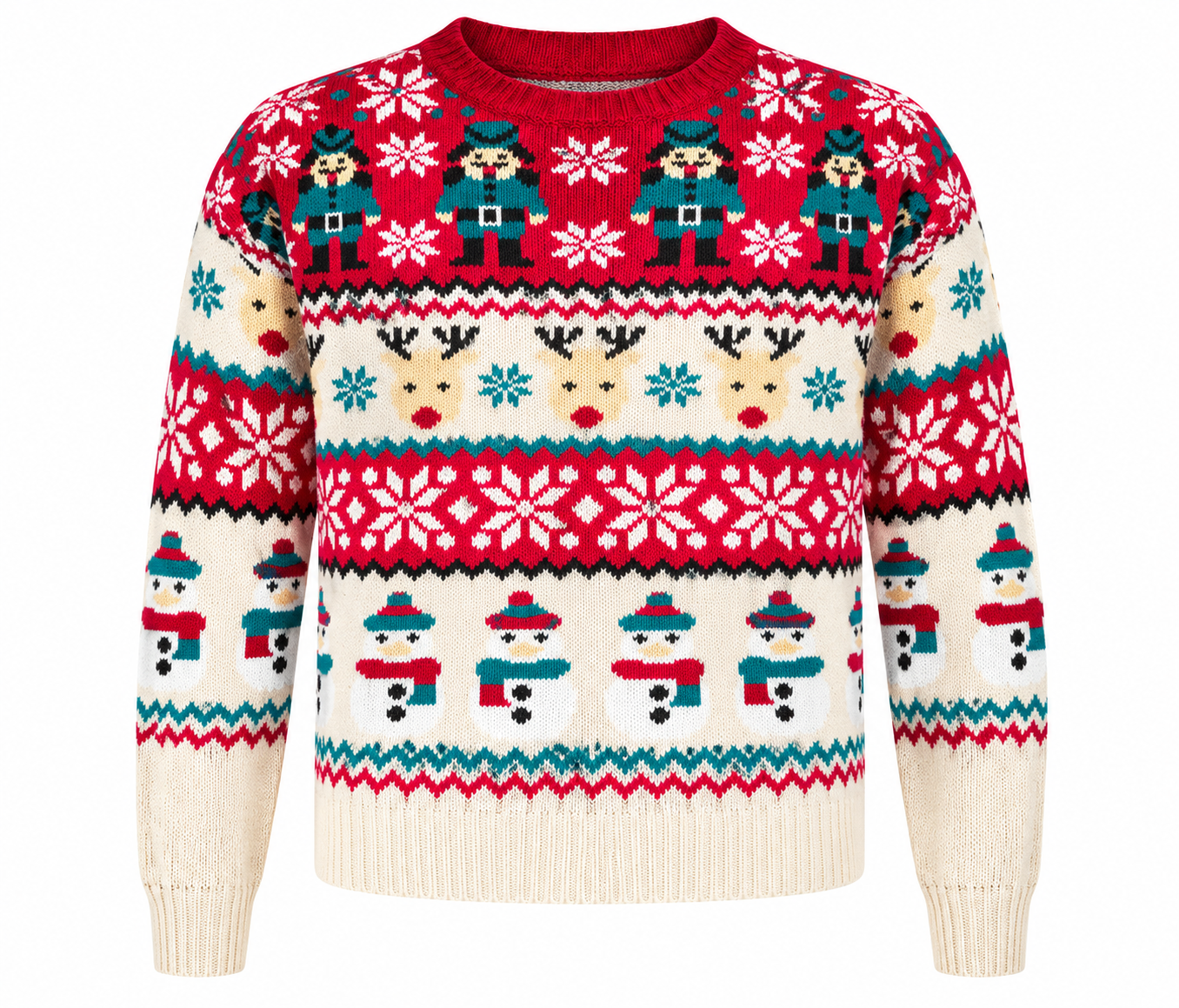 18, featuring festive snowmen, snowflakes and reindeer patterns. Perfect for cosy winter styling and Christmas celebrations.