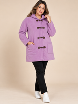 Being Casual Women Lilac Purple Hooded Duffle Coat