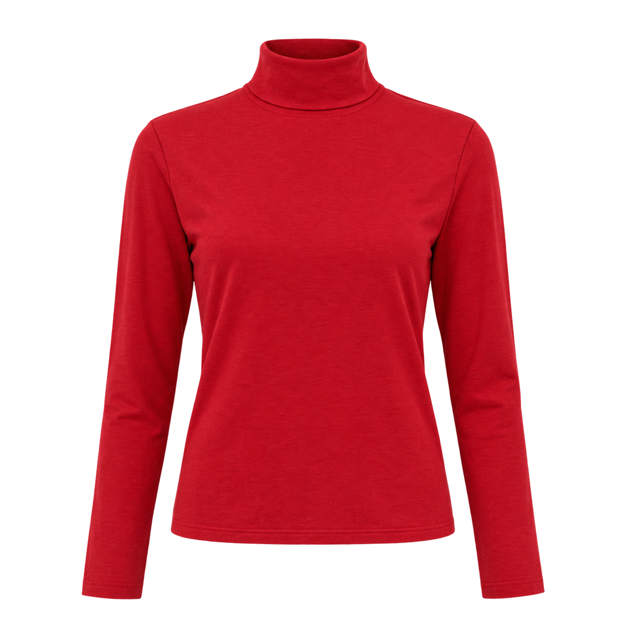  BELOVED women’s red turtleneck top in UK Size XL. Waist-length design with long sleeves, perfect for casual, autumn and winter outfits.