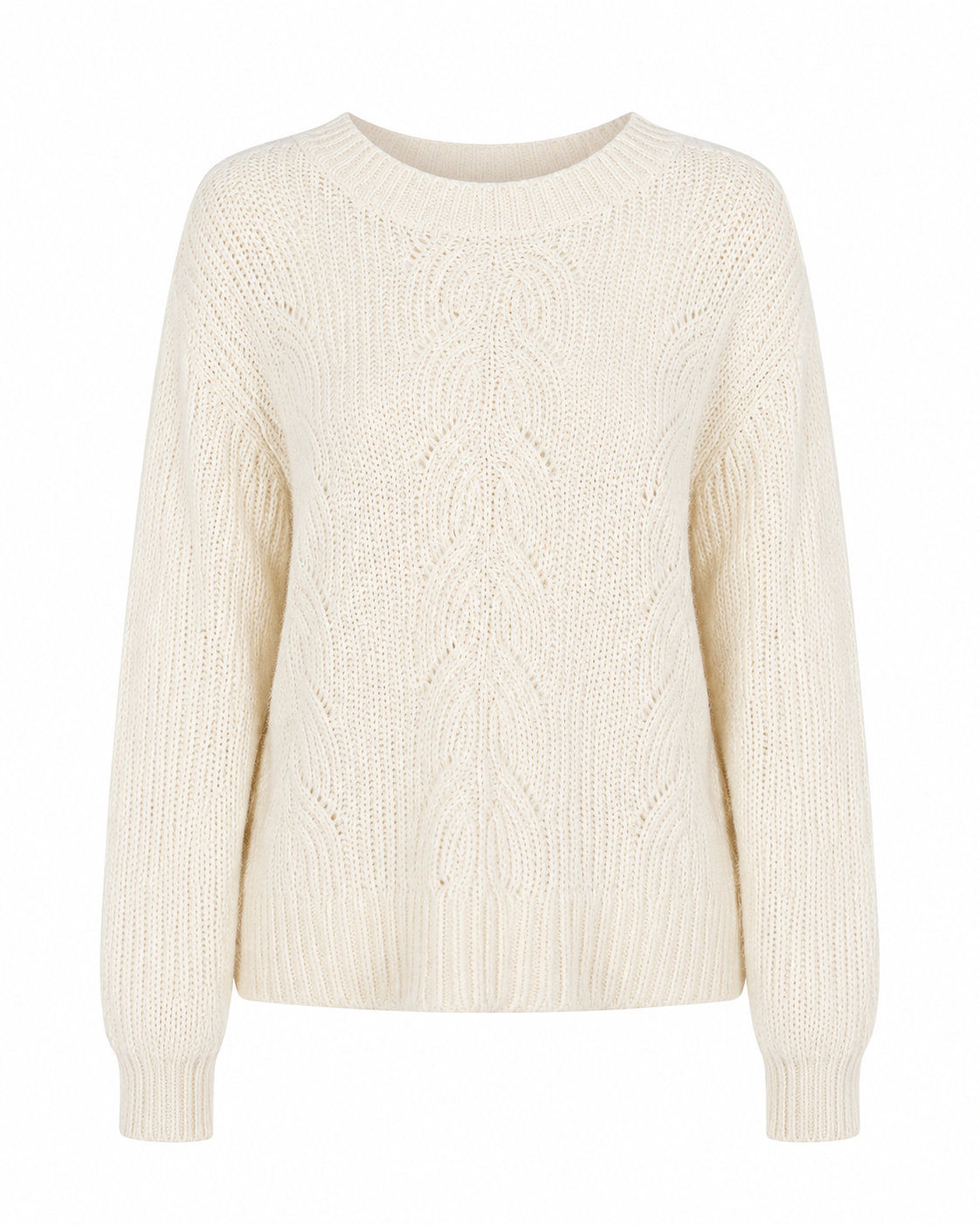 Boden women’s cream cable knit jumper in UK XL. Classic crew neck, long sleeves and textured knit design for stylish everyday wear.
