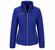  Bonmarche women’s royal blue quilted puffer jacket, UK size M. Stylish padded winter coat with full zip fastening and secure pockets.