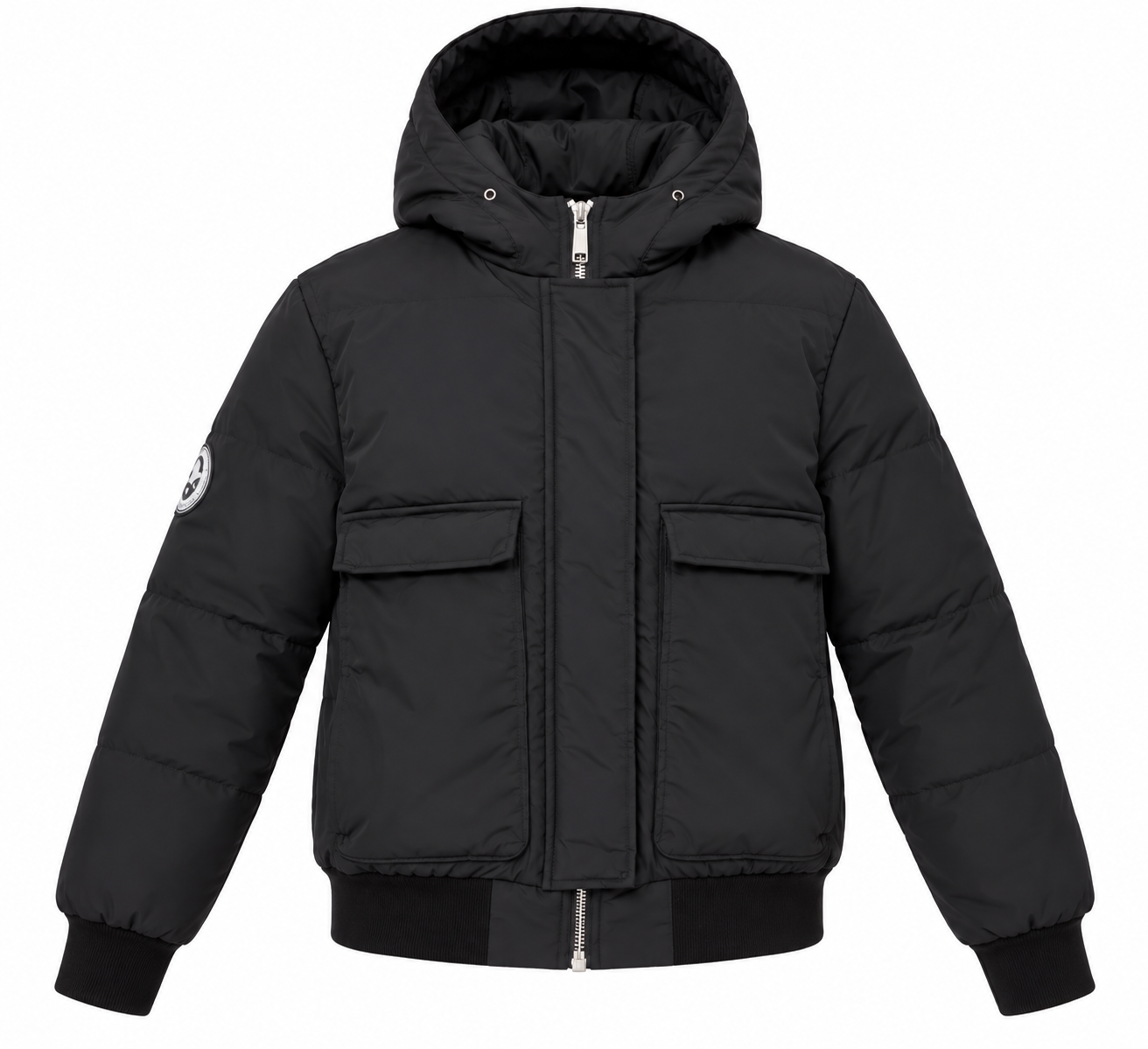  Boohoo Boys Black Hooded Puffer Jacket in UK Size 10. A warm, stylish padded jacket with hood, zip fastening and practical pockets.