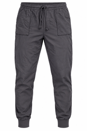  Boohoo men’s charcoal grey cuffed joggers in UK Size 24. Featuring a drawstring waist, front pockets and tapered fit for comfortable everyday wear.