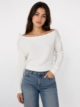 Boohoo Womens Cream White Knit Sweater