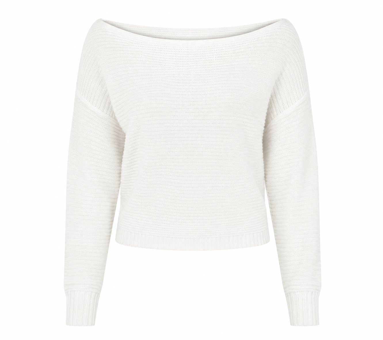  Boohoo women’s cream white knit sweater in UK size S. A simple long-sleeve casual jumper with a versatile design, perfect for everyday styling.
