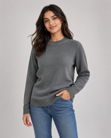 Boohoo Womens Grey Textured Knit Jumper