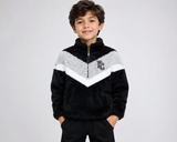 Boxer Craft Boys Black & Grey Fleece Half-Zip Pullover