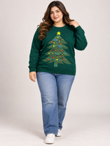 BPC Women's Christmas Tree Knitted Jumper