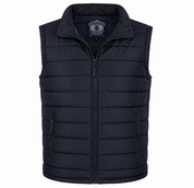  BRAVE SOUL Men's Black Quilted Puffer Jacket featuring a lightweight padded design, full zip closure, stand-up collar, and zippered pockets. Ideal for everyday wear, outdoor activities, and winter layering.