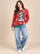 BURTON Christmas Naughty Graphic Knitted Jumper