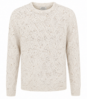 BURTON cream cable knit sweater in UK Size M, featuring a classic textured design, crew neck and long sleeves. Perfect for stylish casual and winter outfits.