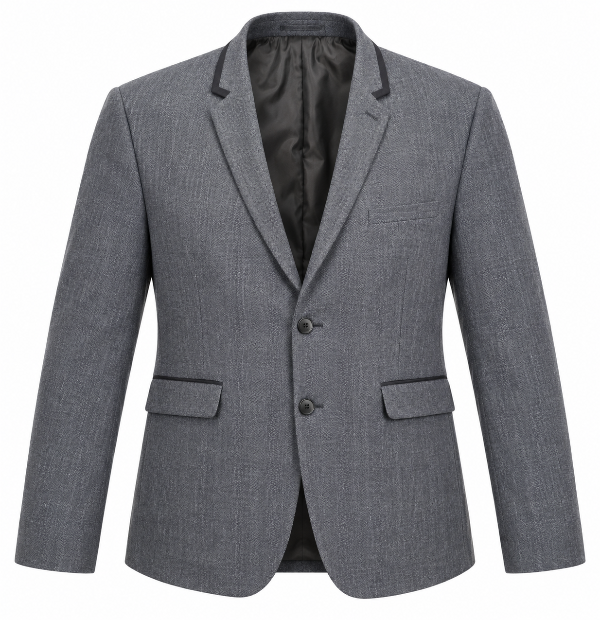BURTON MENSWEAR Men’s Grey Textured Blazer in UK Size XXL. Smart two-button formal jacket ideal for office, weddings, parties and occasions.