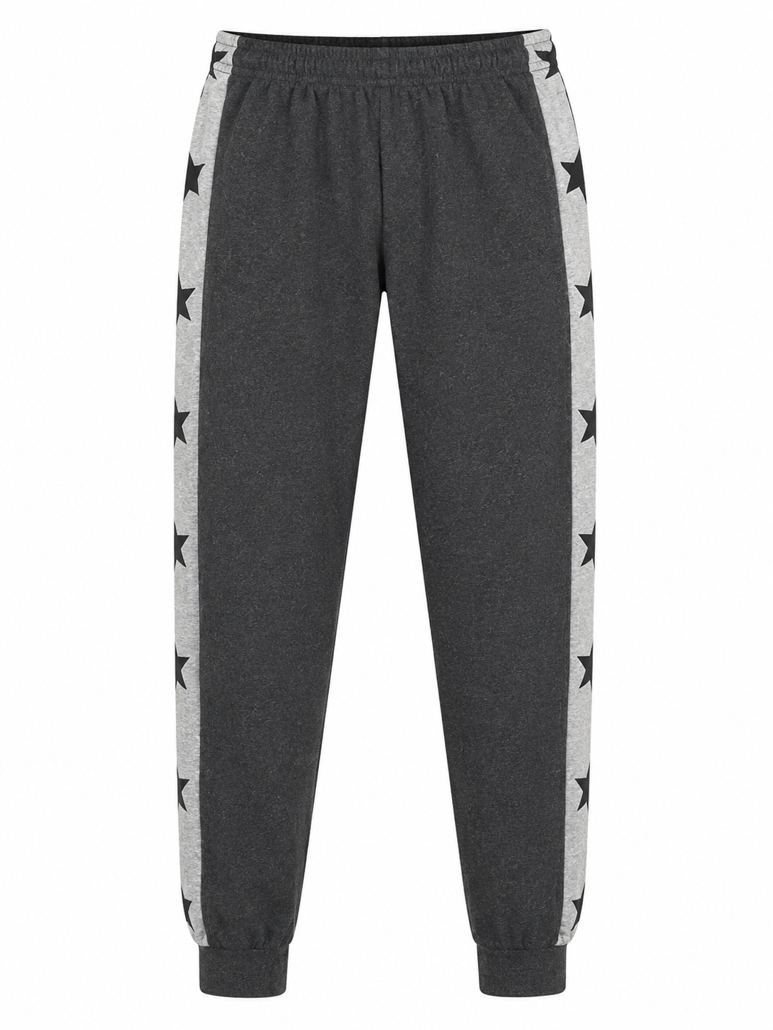  By Very men’s charcoal grey joggers in UK size L, featuring stylish star side panels, elasticated waist and tapered legs. Perfect for casual everyday wear.