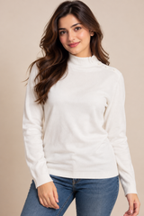 By Very Women White High Neck Button Detail Jumper